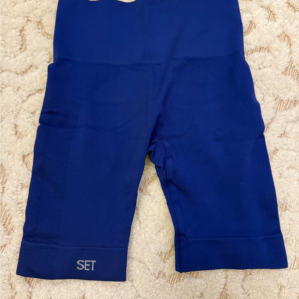 SET Active Women's Blue Bike Shorts